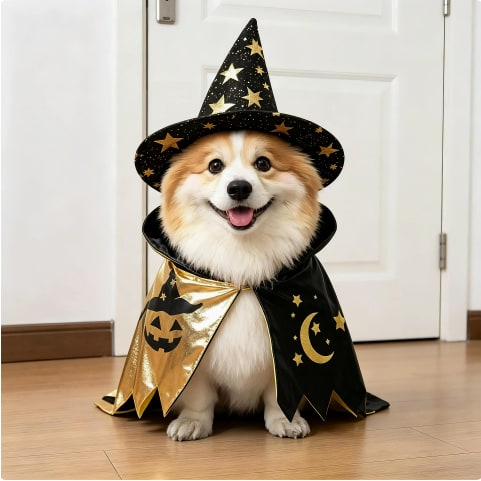 Funny Dog Costume with Novelty Holiday Designs and Adjustable Closures Halloween - Image 28