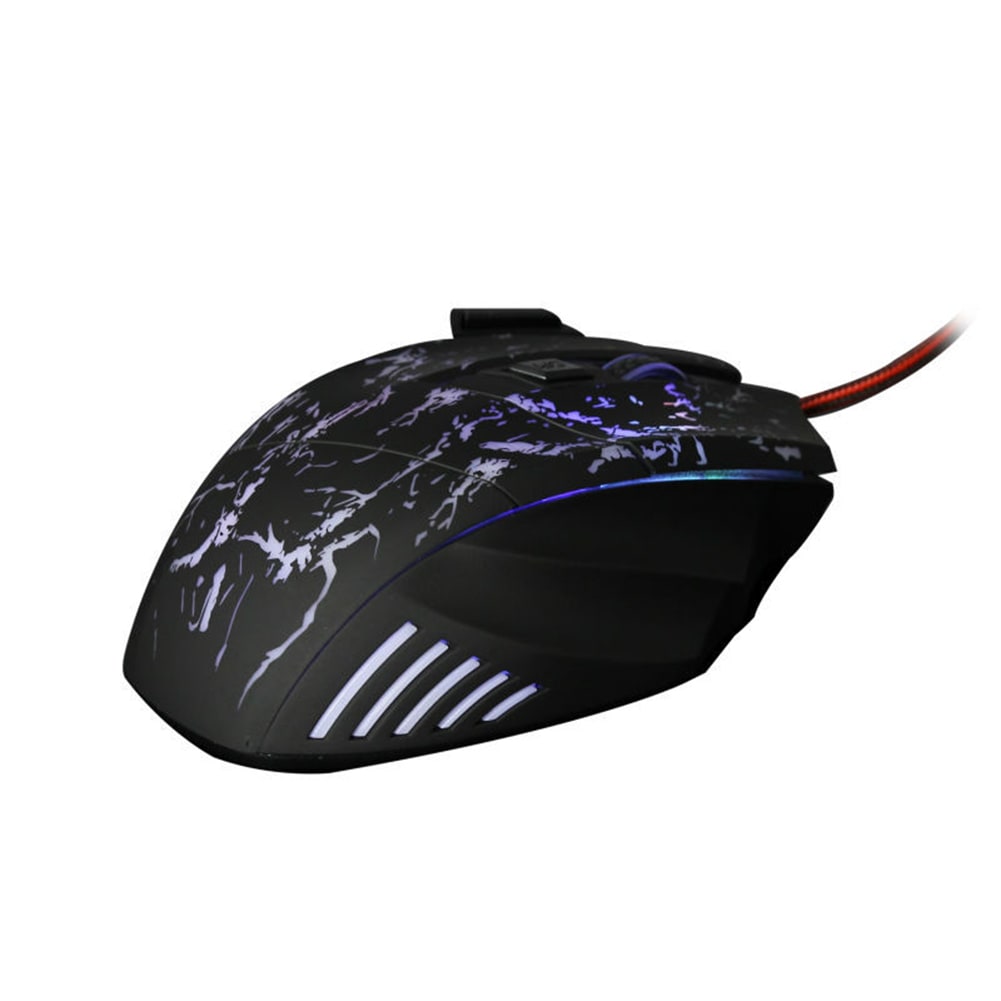 Gaming Mouse Wired Optical Rgb with Cracked Pattern Design and Braided Cable - Image 6