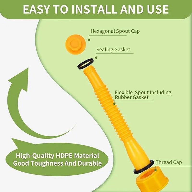 Gas Can Spout and Nozzle Replacement Kit with Flexible Design and Leak-Proof Gaskets - Image 13