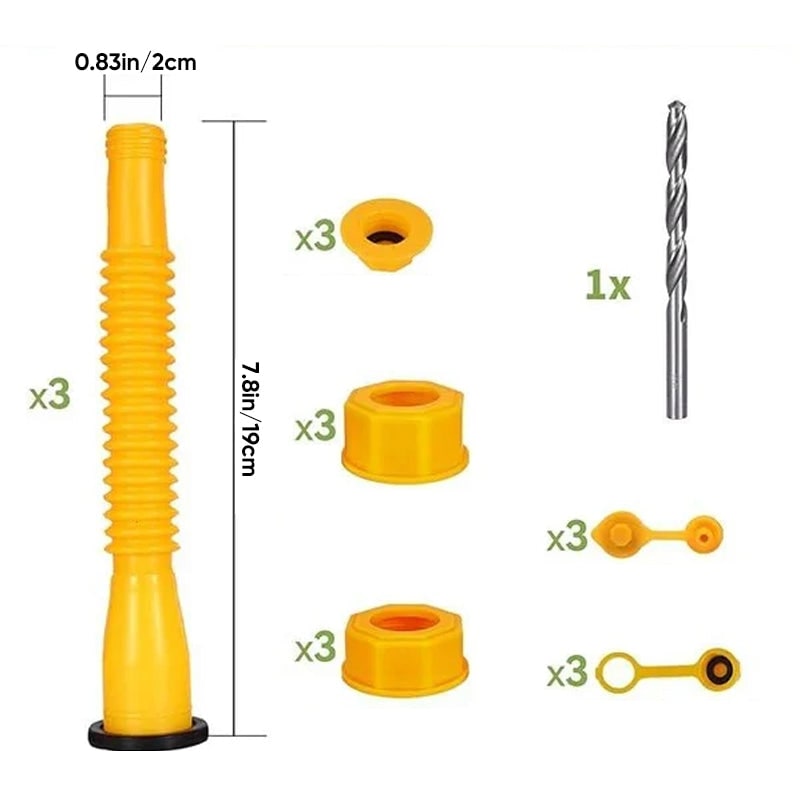 Gas Can Spout and Nozzle Replacement Kit with Flexible Design and Leak-Proof Gaskets - Image 14