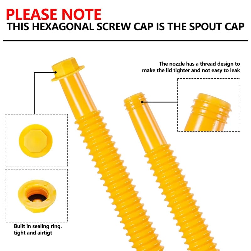 Gas Can Spout and Nozzle Replacement Kit with Flexible Design and Leak-Proof Gaskets - Image 16