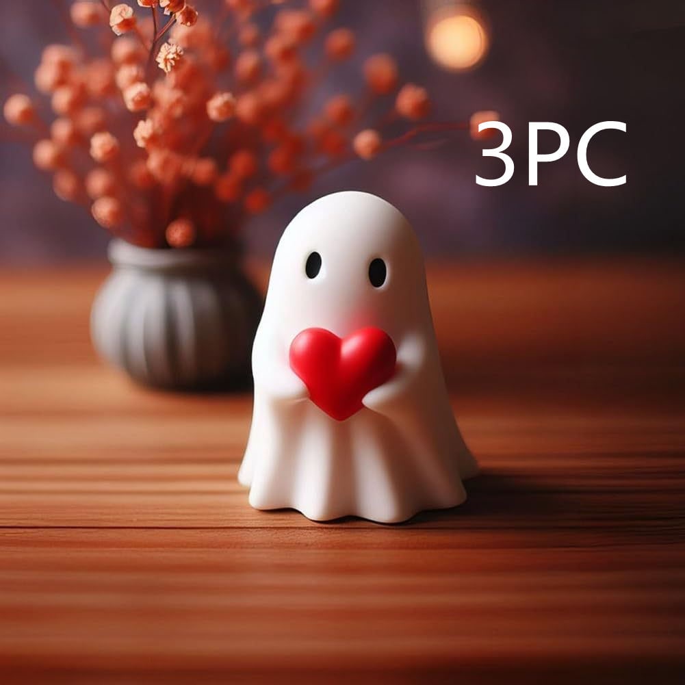 Ghost Figurine Statue Resin Decor with Matte Finish for Halloween Home Shelf Decorations - Image 1
