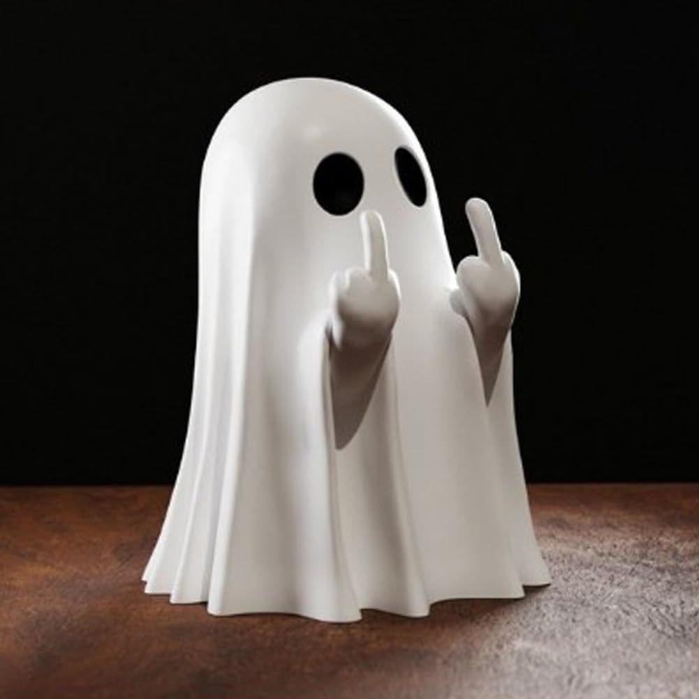 Ghost Figurine Statue Resin Decor with Matte Finish for Halloween Home Shelf Decorations - Image 11