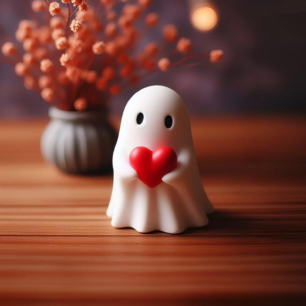 Ghost Figurine Statue Resin Decor with Matte Finish for Halloween Home Shelf Decorations - Image 7
