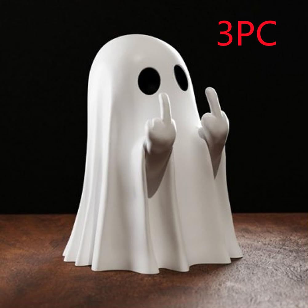 Ghost Figurine Statue Resin Decor with Matte Finish for Halloween Home Shelf Decorations - Image 9