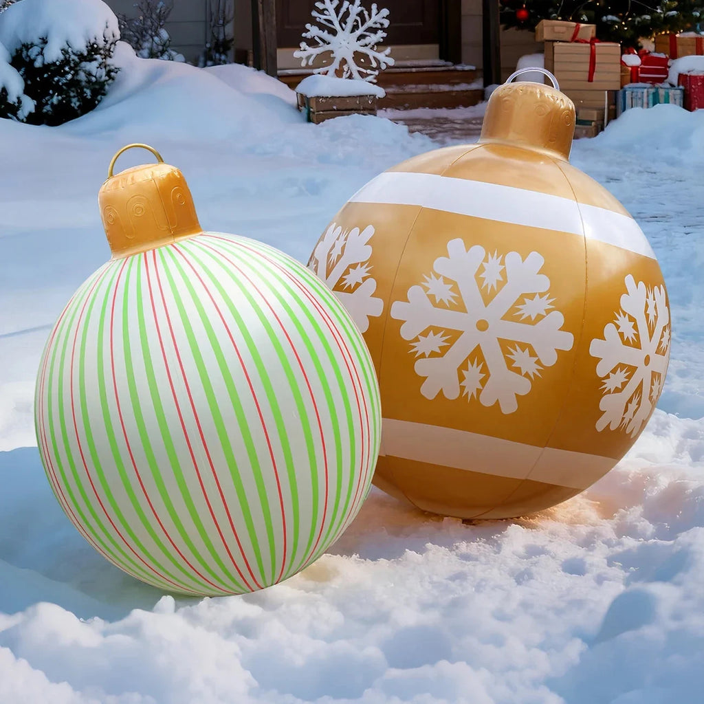 Giant Inflatable Christmas Ornament Bauble for Outdoor Decor with Weather-Resistant PVC - Image 3