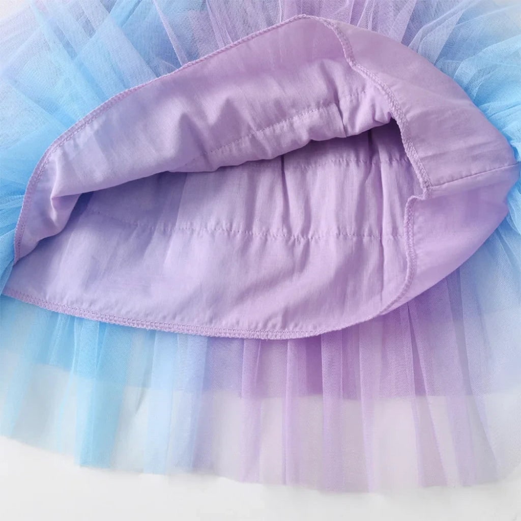 Girls' Halloween Mermaid Tutu Dress with Tiered Skirt for Party and Costume Dress-Up - Image 4