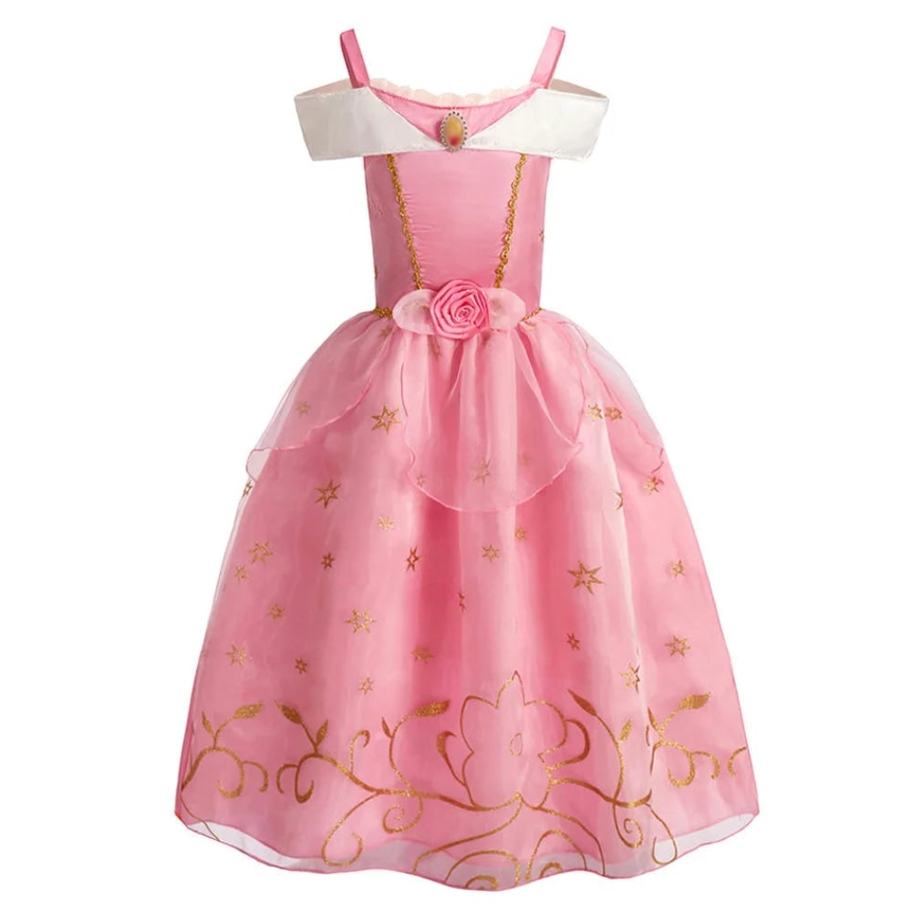 Girls' Halloween Princess Costume and Dresses for Dress Up Tiara Gloves Games - Image 13