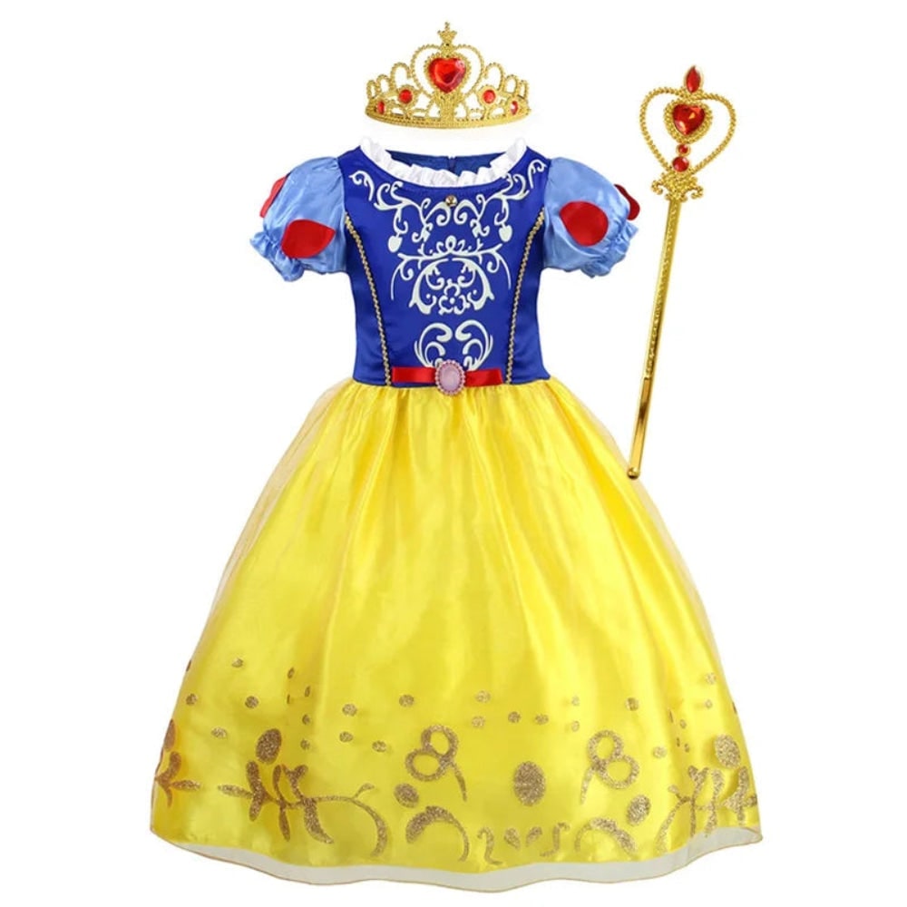 Girls' Halloween Princess Costume and Dresses for Dress Up Tiara Gloves Games - Image 17