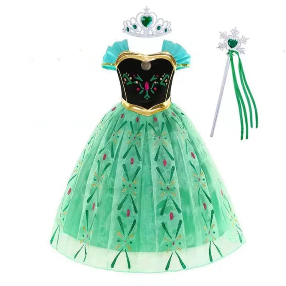 Girls' Halloween Princess Costume and Dresses for Dress Up Tiara Gloves Games - Image 23