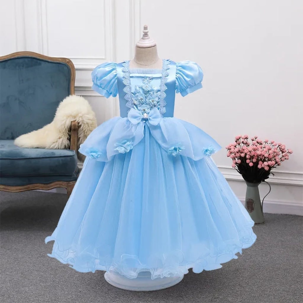 Girls' Halloween Princess Costume and Dresses with Ball Gown Tulle Skirt Dress Up - Image 1