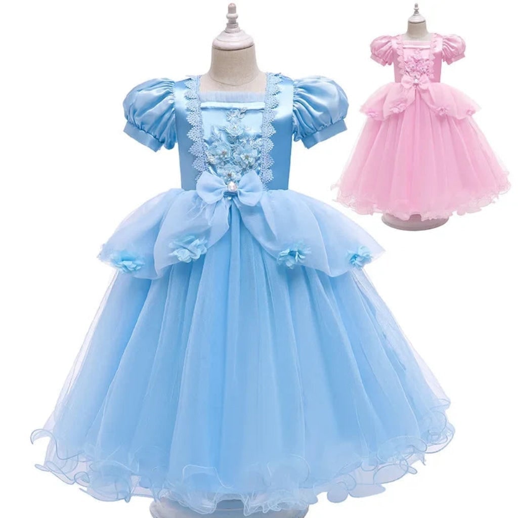 Girls' Halloween Princess Costume and Dresses with Ball Gown Tulle Skirt Dress Up - Image 3