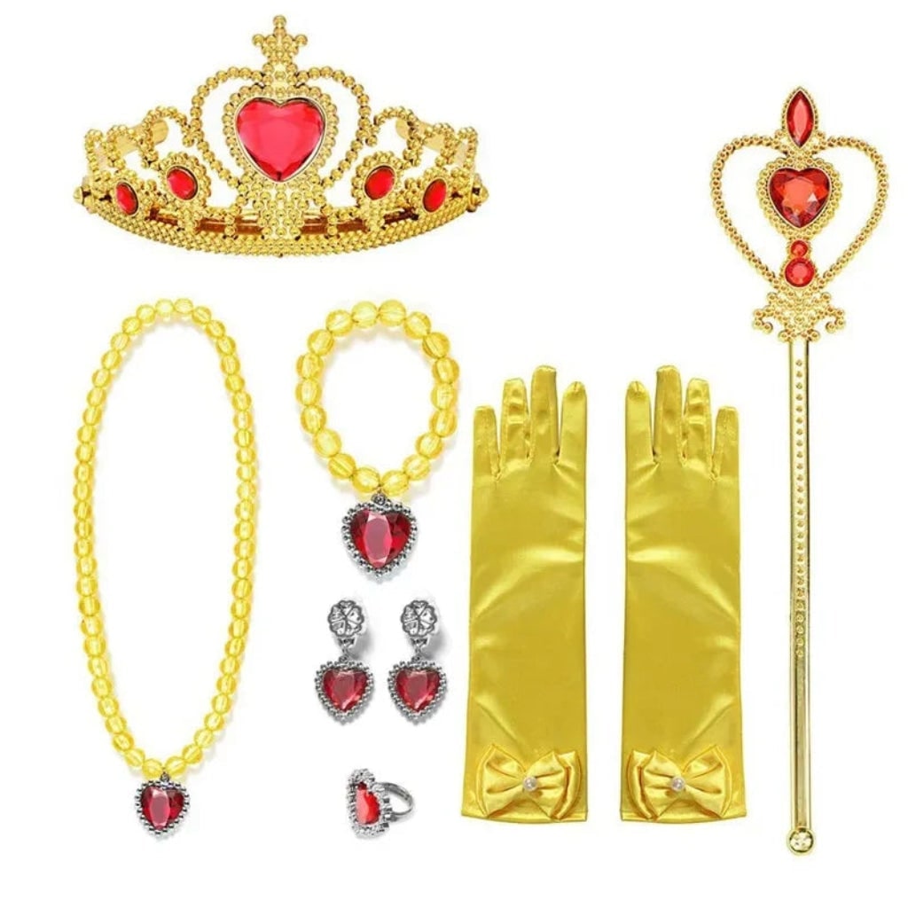 Girls' Halloween Princess Costume and Dresses with Ball Gown Tiara Scepter and Accessories Set - Image 7