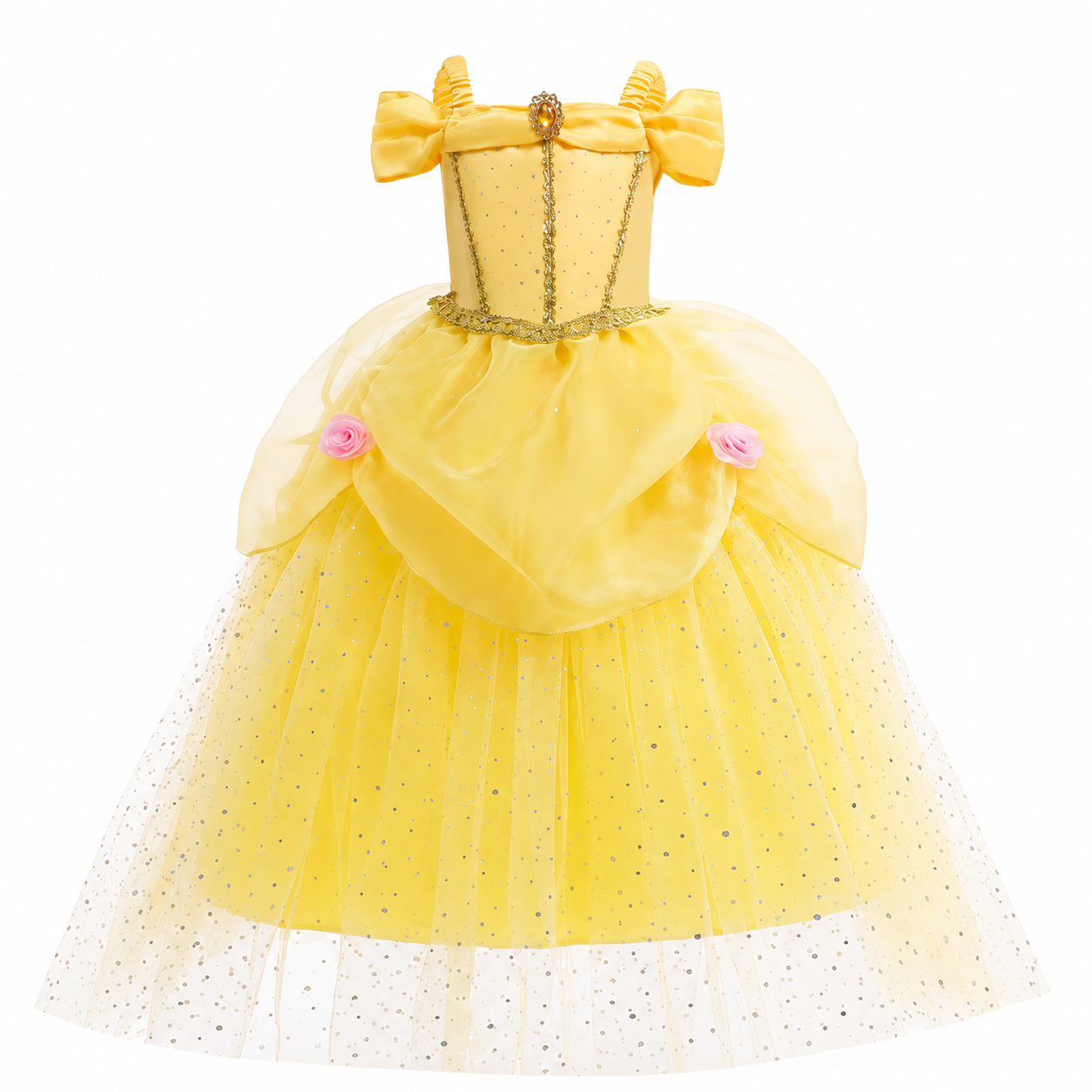 Girls' Halloween Princess Costume Dress with Tulle Skirt Tiara and Accessories Set - Image 17