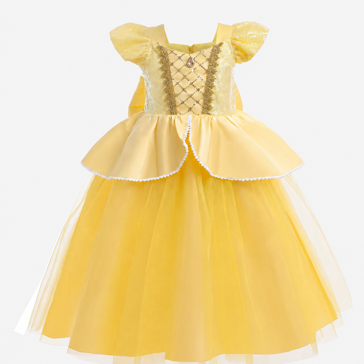 Girls' Halloween Princess Costume Dress with Tulle Skirt Tiara and Accessories Set - Image 18
