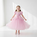 Girls' Halloween Princess Dress for Party Costume with Puff Sleeves and Tulle Skirt - Image 1