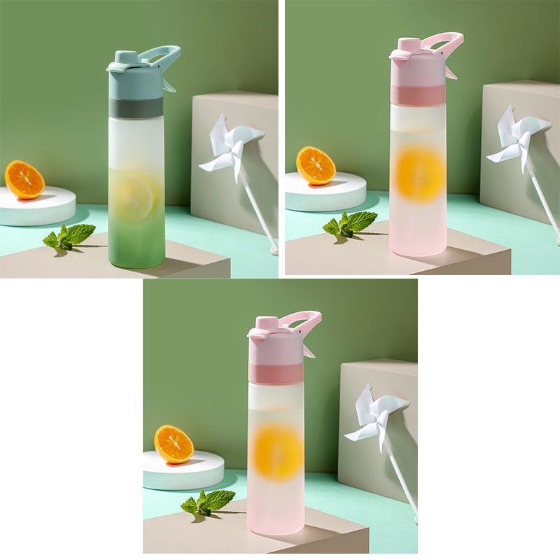 Girls' Misting Water Bottle Reusable Drink with Spray Trigger Flip-Top Cap Insulated - Image 10