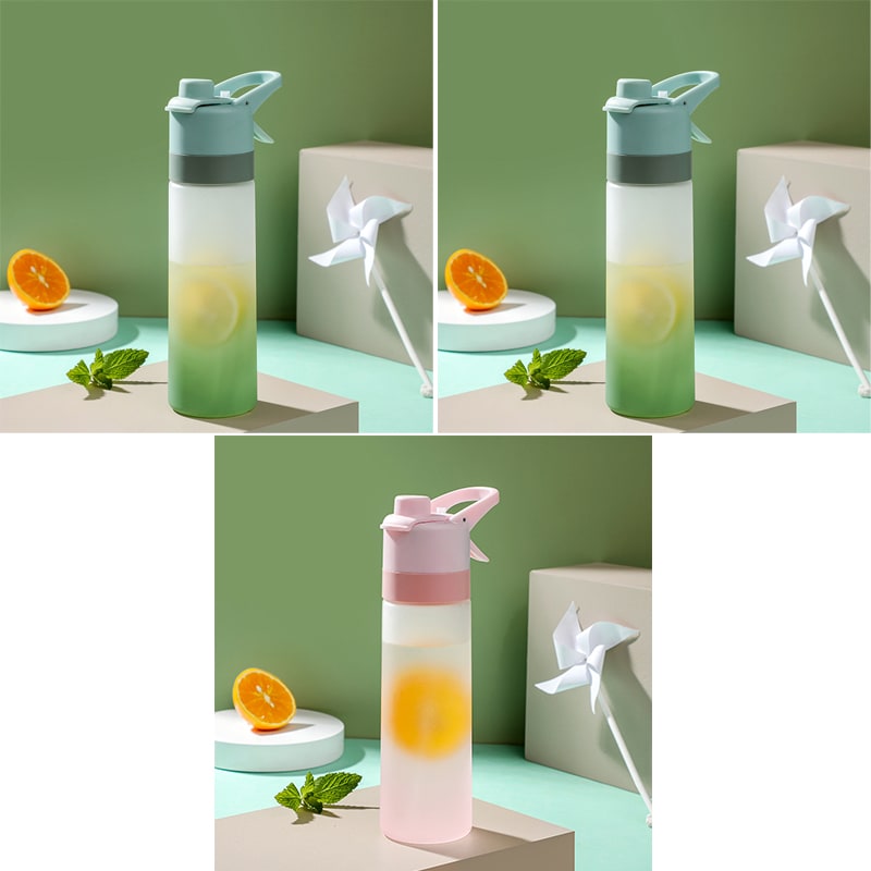 Girls' Misting Water Bottle Reusable Drink with Spray Trigger Flip-Top Cap Insulated - Image 13