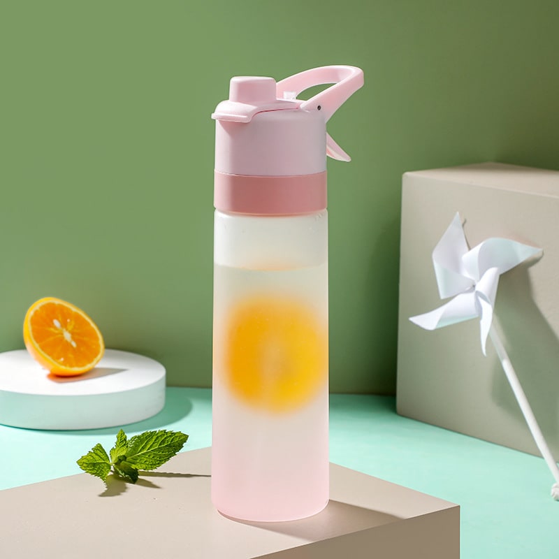 Girls' Misting Water Bottle Reusable Drink with Spray Trigger Flip-Top Cap Insulated - Image 20