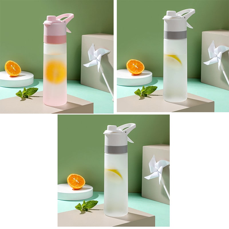 Girls' Misting Water Bottle Reusable Drink with Spray Trigger Flip-Top Cap Insulated - Image 25