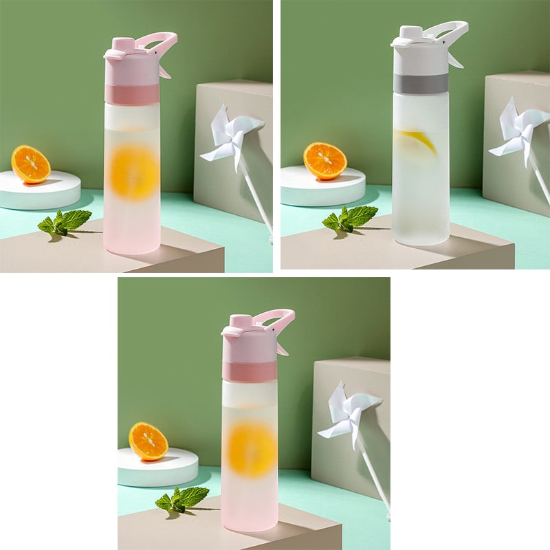 Girls' Misting Water Bottle Reusable Drink with Spray Trigger Flip-Top Cap Insulated - Image 29