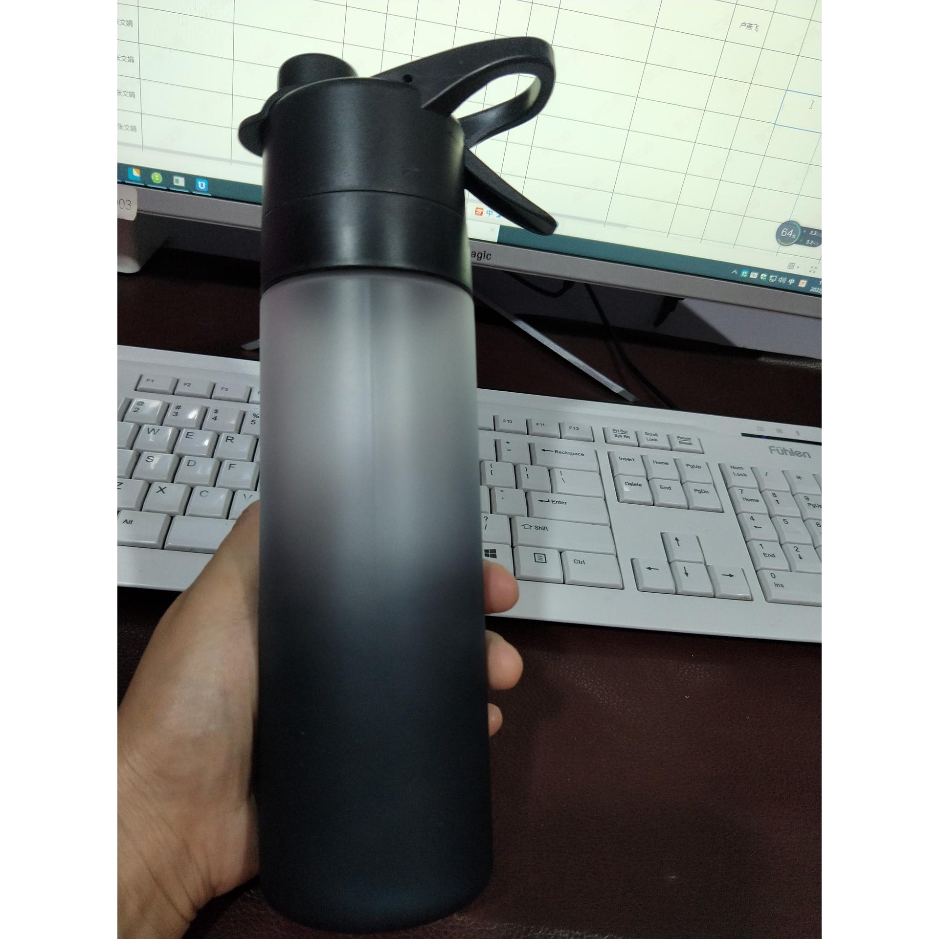 Girls' Misting Water Bottle Reusable Drink with Spray Trigger Flip-Top Cap Insulated - Image 36