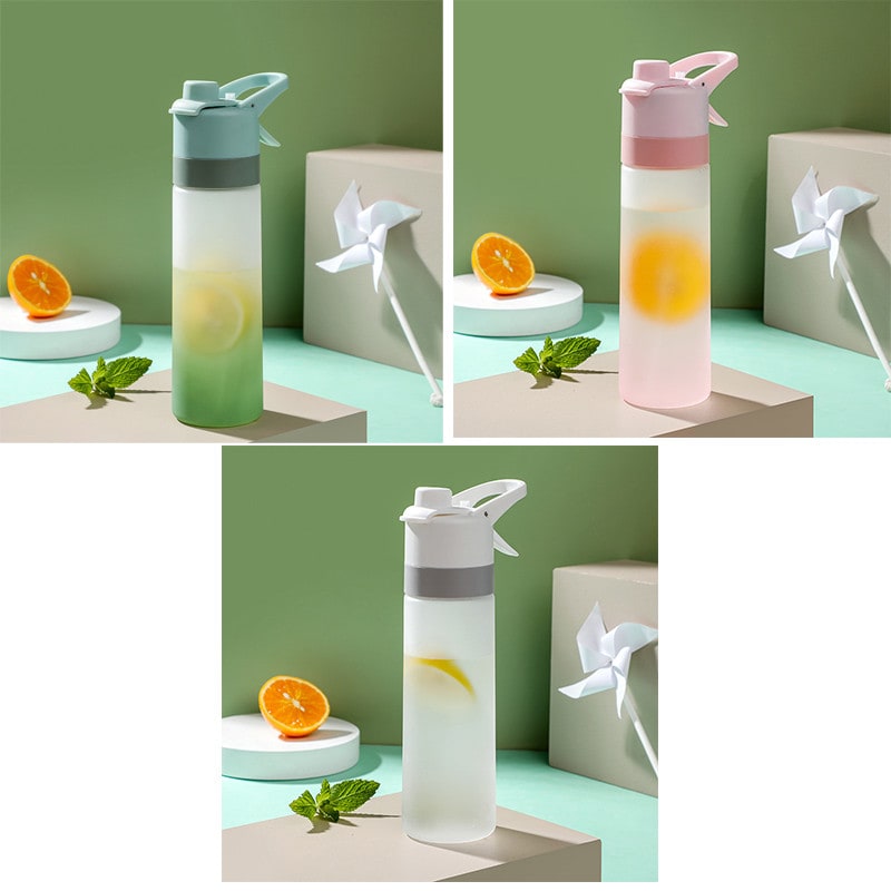 Girls' Misting Water Bottle Reusable Drink with Spray Trigger Flip-Top Cap Insulated - Image 37