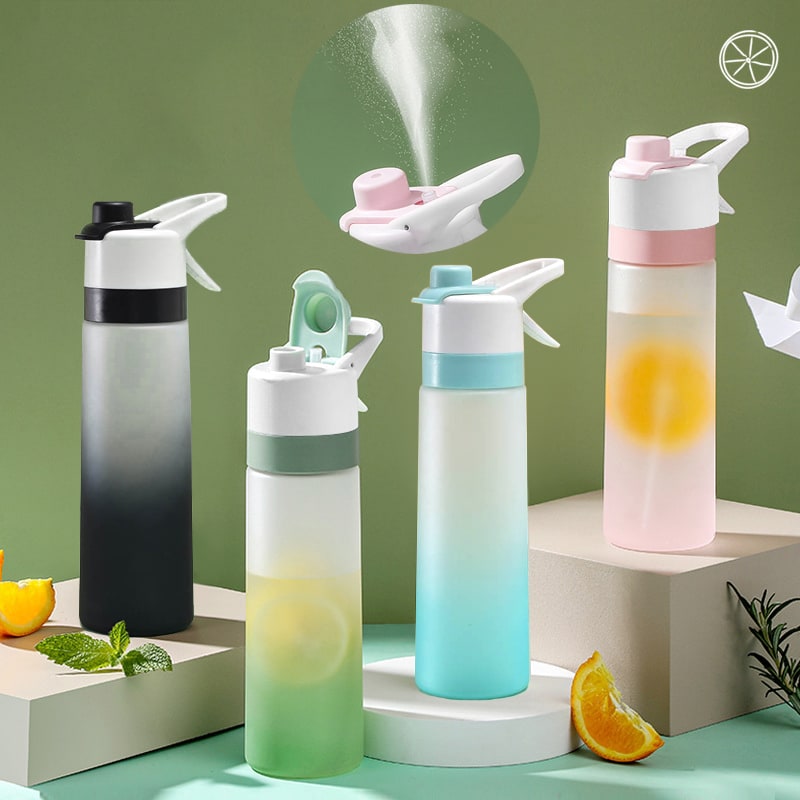 Girls' Misting Water Bottle Reusable Drink with Spray Trigger Flip-Top Cap Insulated - Image 38