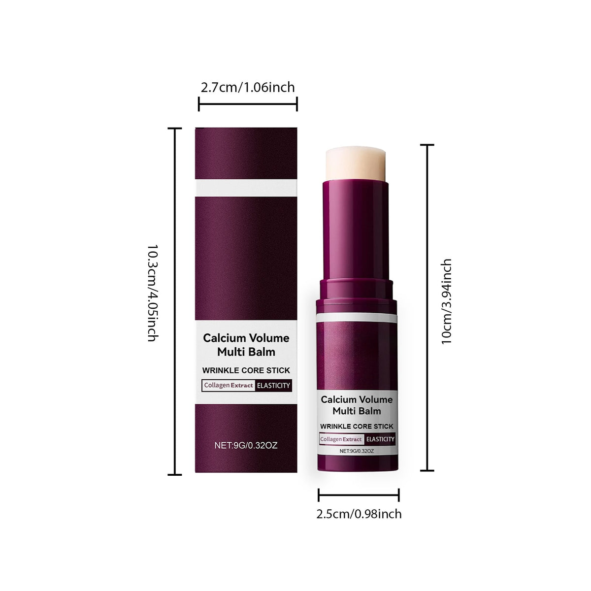 Glide Anti Chafing Stick with Collagen Multi Balm for Face and Neck Twist-Up Solid Moisturizer 9g - Image 4