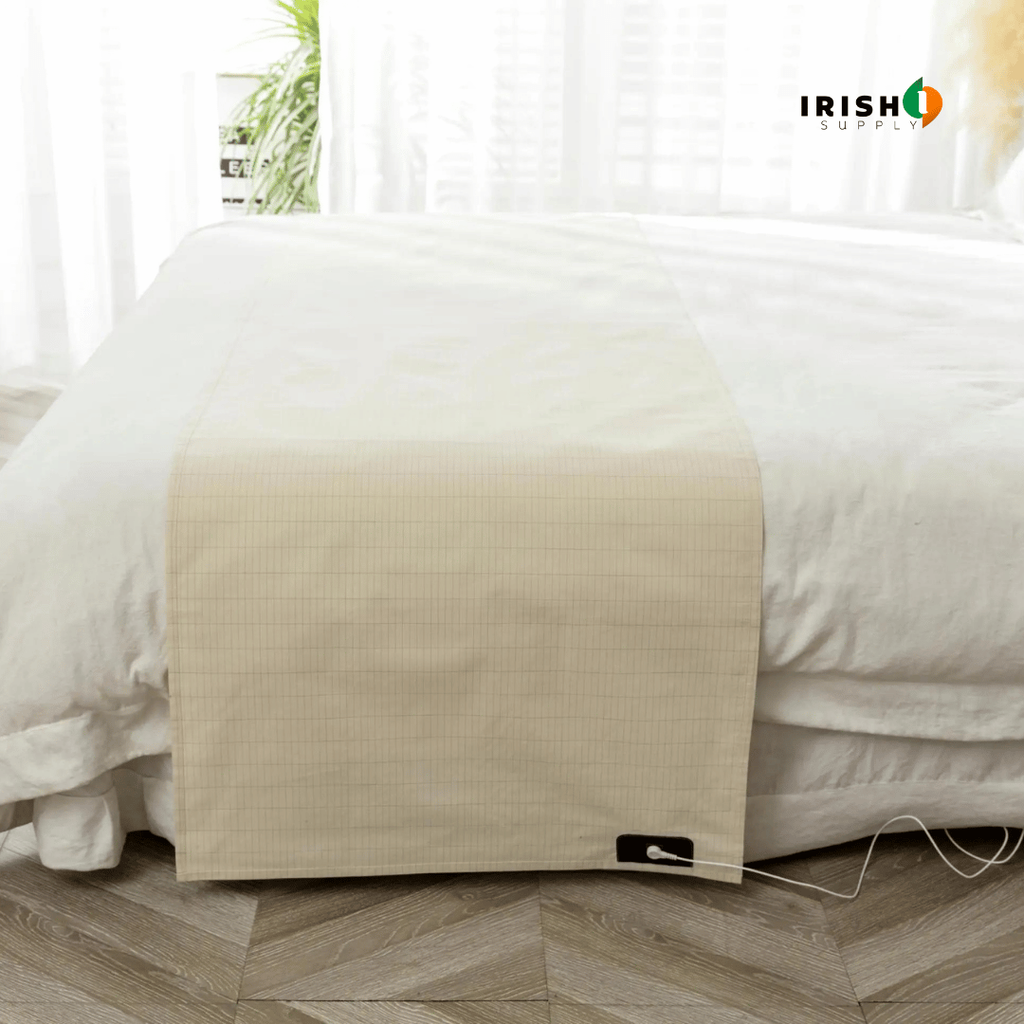 Grounding Earthing Bed Sheet with Conductive Grid and Snap-On Cord Queen Size Set - Image 5