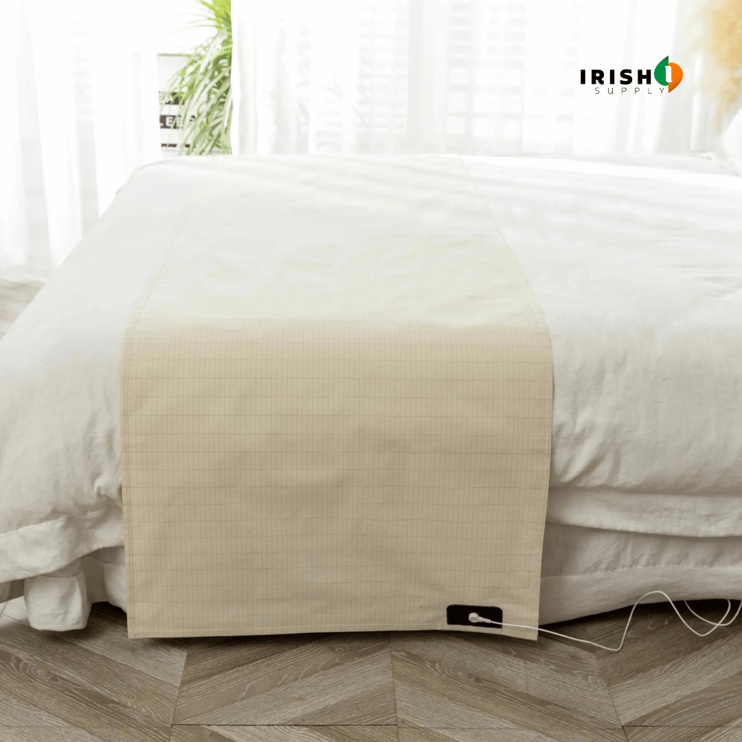 Grounding Earthing Bed Sheet with Conductive Grid and Snap-On Cord Queen Size Set - Image 5