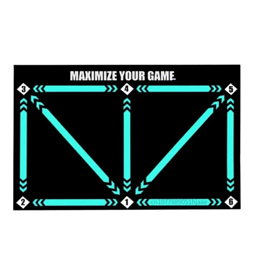 Gym Floor Mat for Soccer Training with Numbered Footwork Guides and Non-Slip Backing - Image 7