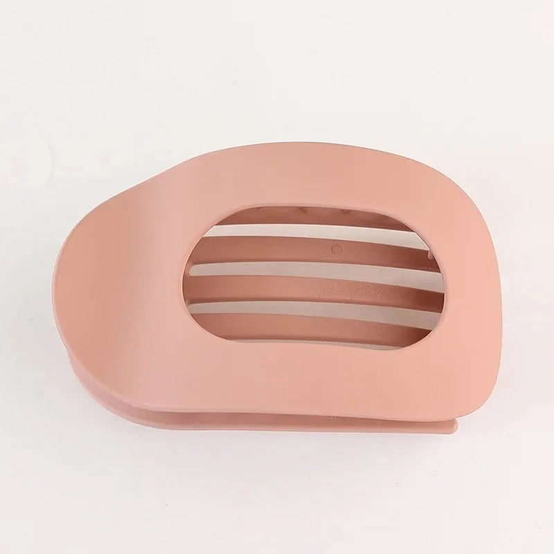 Hair Claw Clip with Flat Back and Oval Cutout for Buns and Half-Up Styling - Image 5