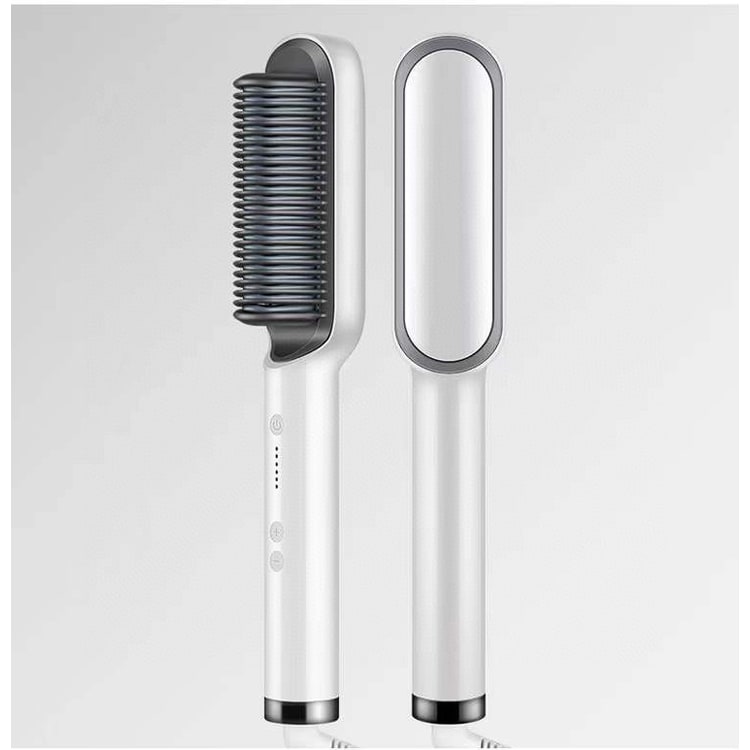 Hair Straightener Brush Ceramic Flat Iron Cordless Design and Adjustable Temperature Control - Image 1