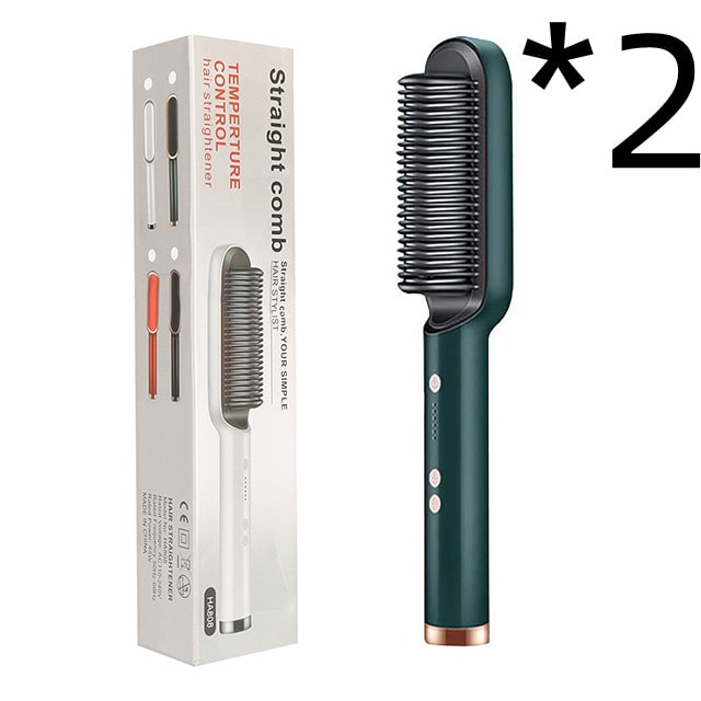Hair Straightener Brush Ceramic Flat Iron Cordless Design and Adjustable Temperature Control - Image 2