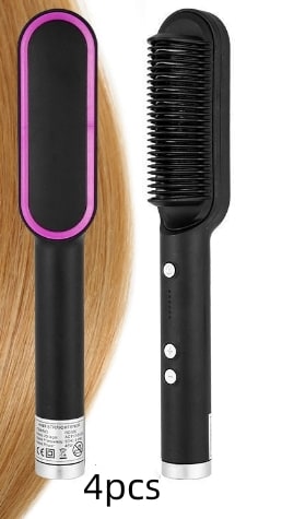 Hair Straightener Brush Ceramic Flat Iron Cordless Design and Adjustable Temperature Control - Image 4