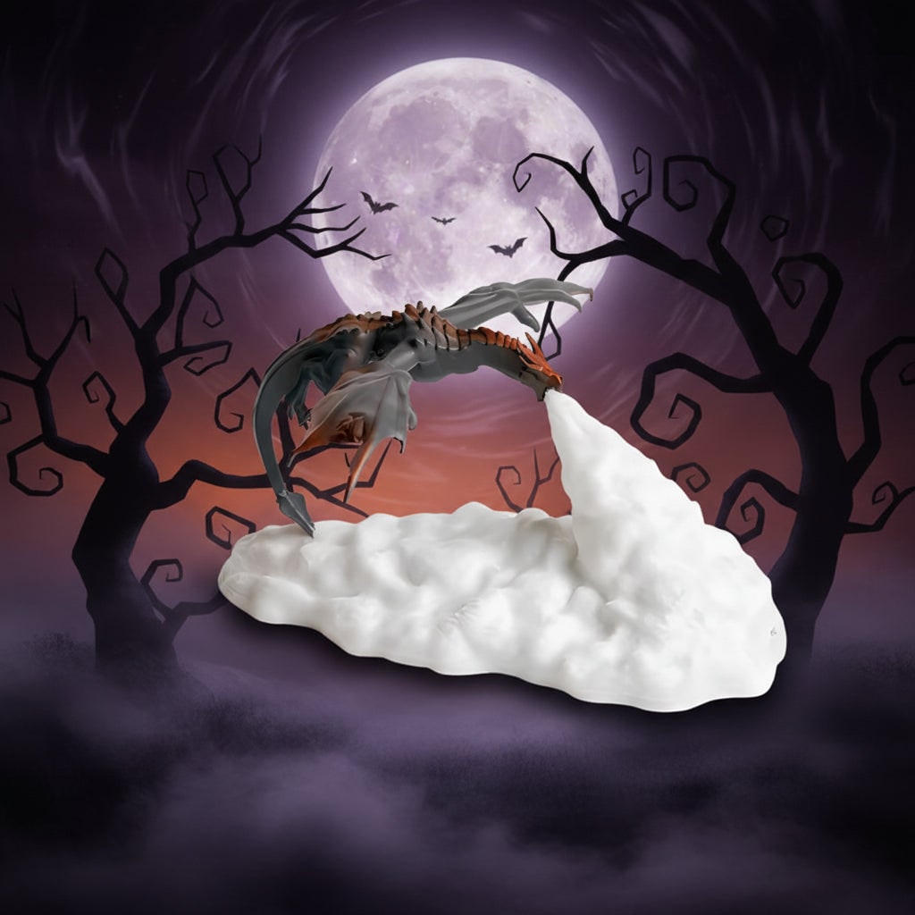 Halloween 3D Printed Dragon Night Light with USB Rechargeable LED Fire Glow - Image 6