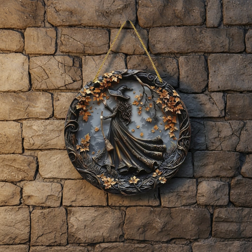 Halloween 3D Relief Wall Art Panel Decor Gnarled Branch Border and Twisted Rope Hanger for Home - Image 2