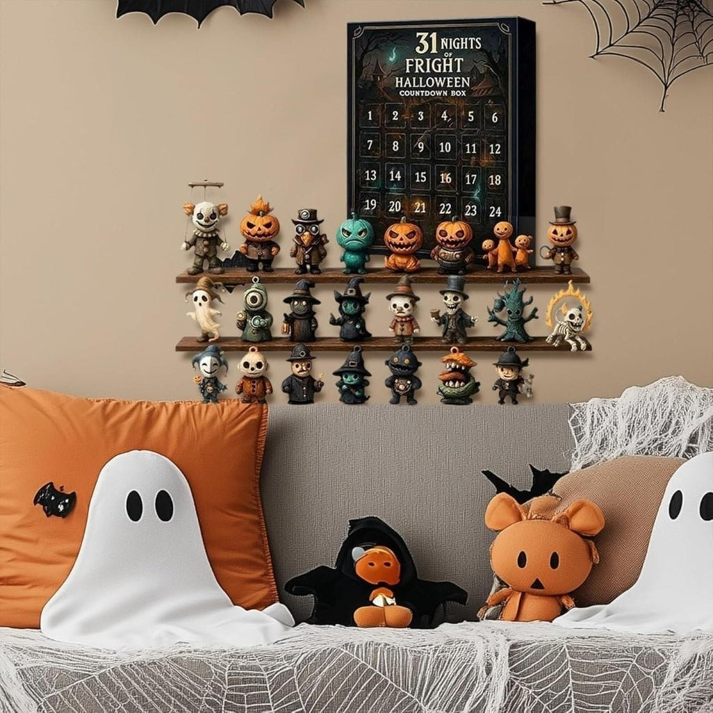 Halloween Advent Calendar Countdown Decor with Spooky Miniature Figurines - Image 5