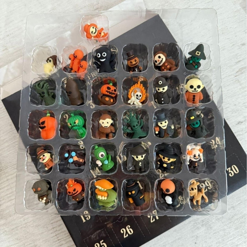 Halloween Advent Calendar Countdown Decor with Spooky Miniature Figurines - Image 6