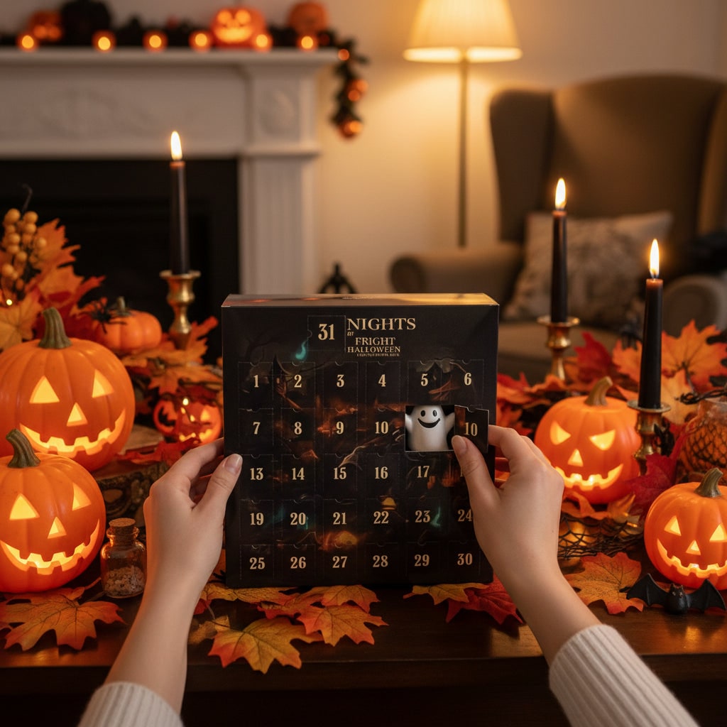 Halloween Advent Calendar Countdown with Toy Figurines for Family Decoration - Image 1