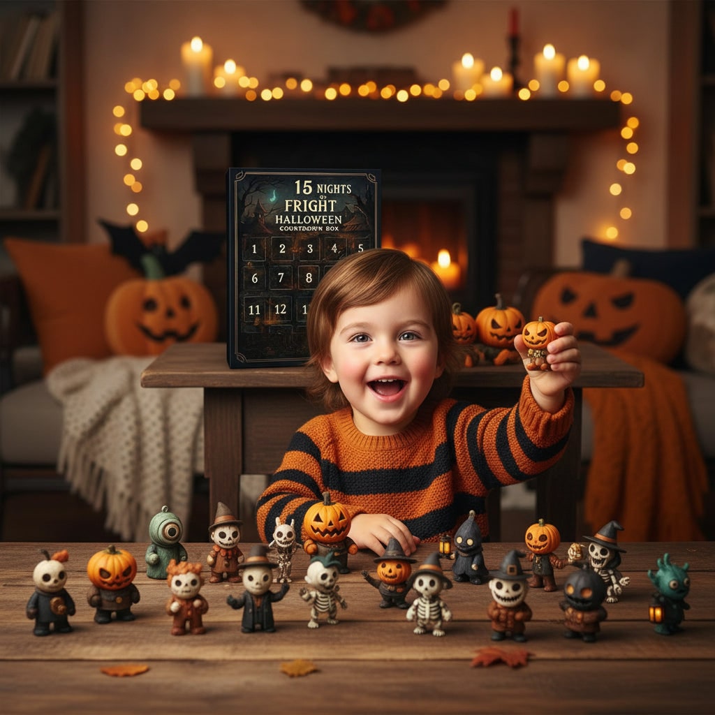 Halloween Advent Calendar Countdown with Toy Figurines for Family Decoration - Image 2
