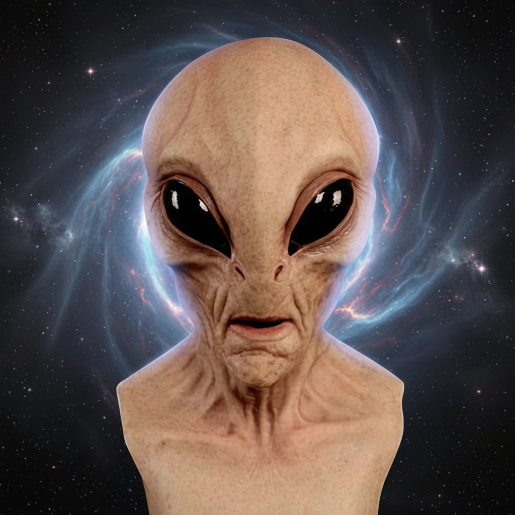 Halloween Alien Mask Full Head Latex Creepy for Adult Costume Party Space - Image 2