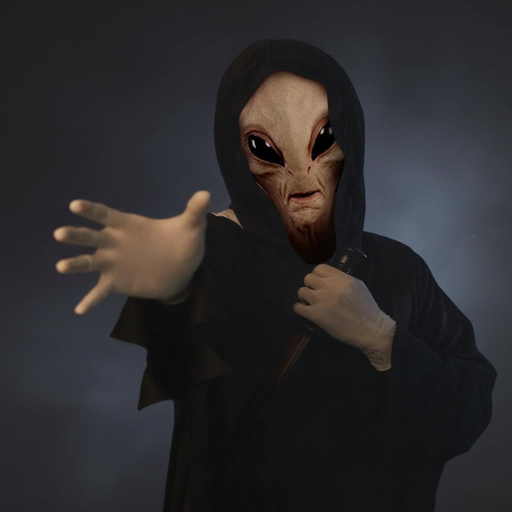 Halloween Alien Mask Full Head Latex Creepy for Adult Costume Party Space - Image 4