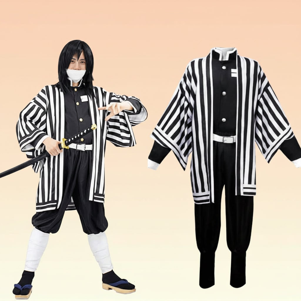 Halloween Anime Cosplay Costume and Outfits for Character Dress Up with Haori Jacket and Leg Wraps - Image 10