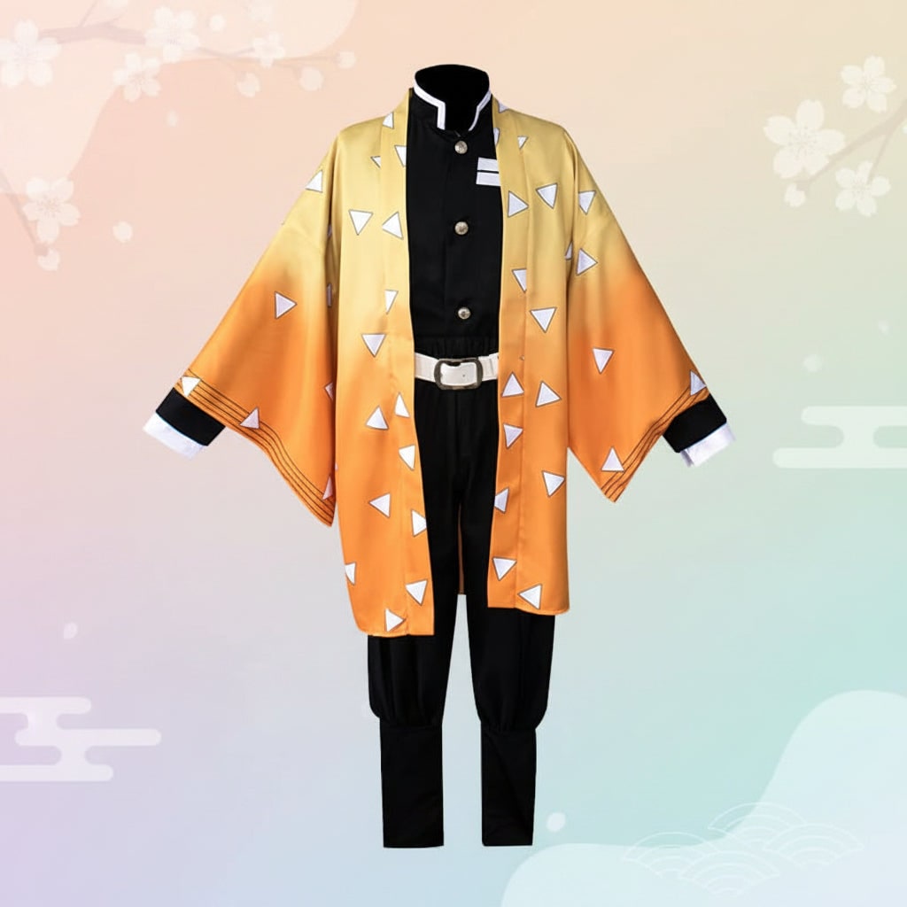 Halloween Anime Cosplay Costume and Outfits for Character Dress Up with Haori Jacket and Leg Wraps - Image 5