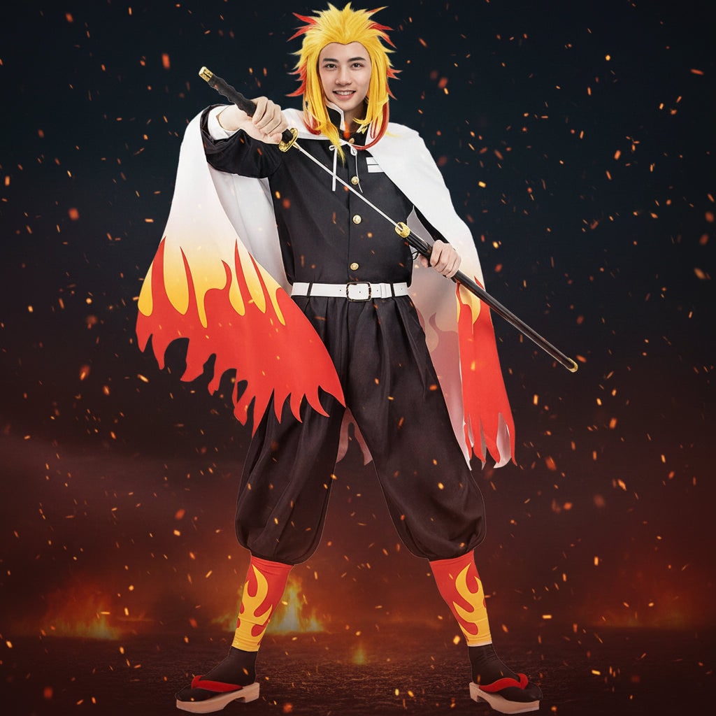 Halloween Anime Cosplay Costume and Outfits for Character Dress Up with Haori Jacket and Leg Wraps - Image 6