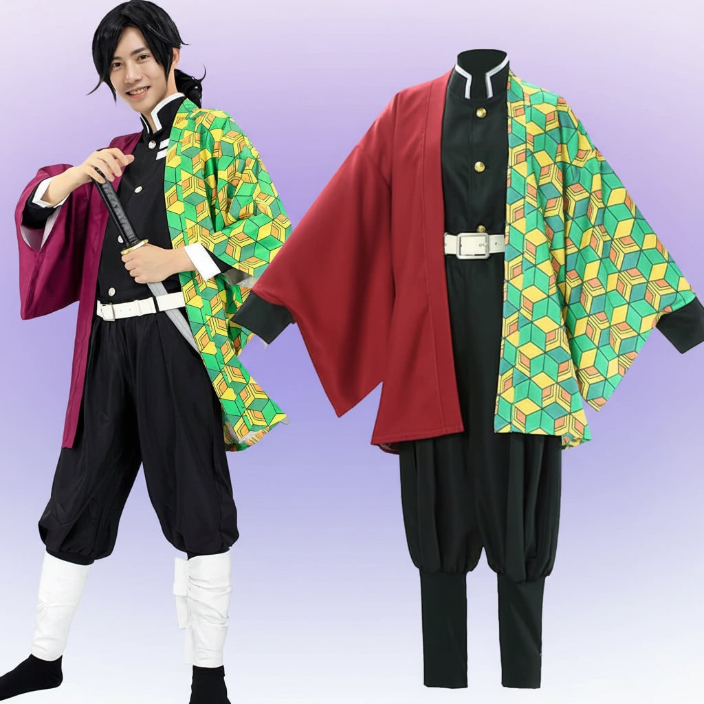 Halloween Anime Cosplay Costume and Outfits for Character Dress Up with Haori Jacket and Leg Wraps - Image 9