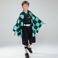 Halloween Anime Cosplay Costume and Outfits with Haori Jacket Checkered Pattern - Image 1