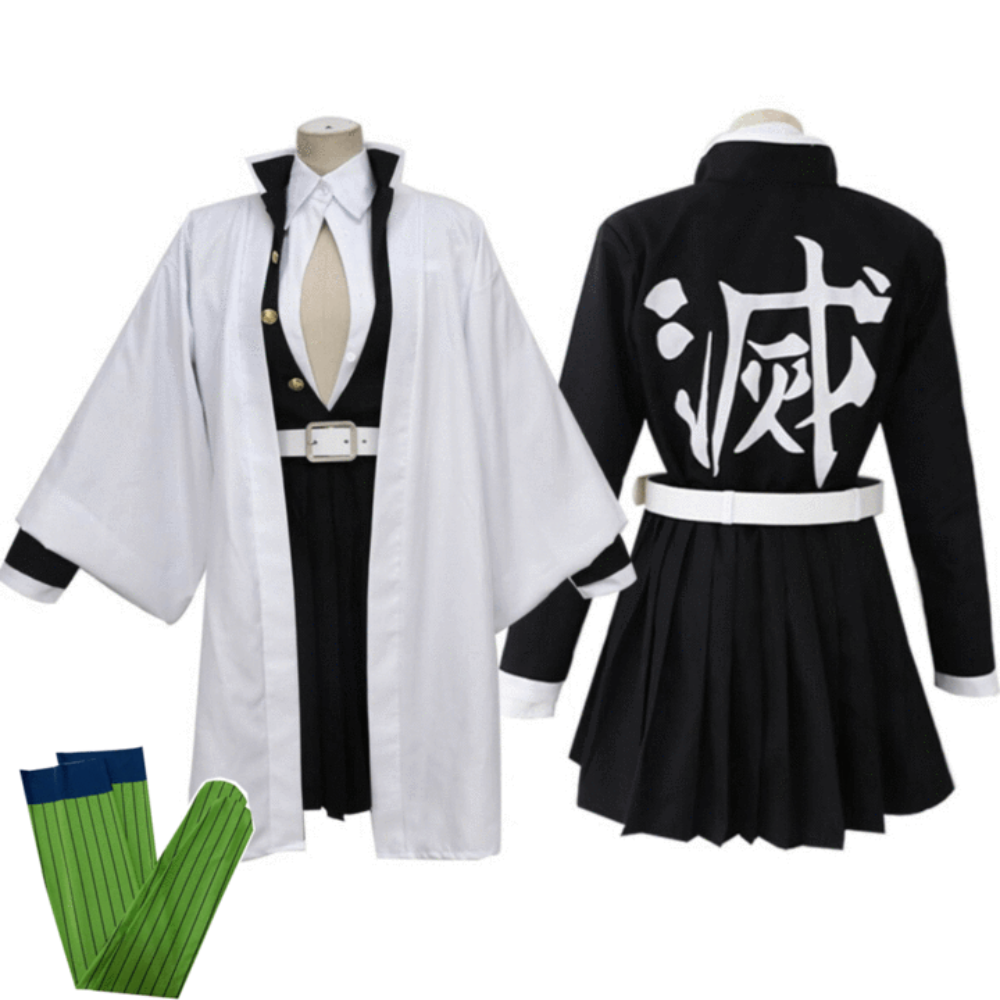Halloween Anime Cosplay Costume and Outfits with Haori Jacket Checkered Pattern - Image 10